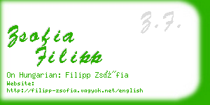 zsofia filipp business card